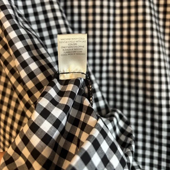 EUC Vintage CJ Banks Black & White Gingham Check Cotton Jacket | Women’s Plus 2X - Picture 7 of 16